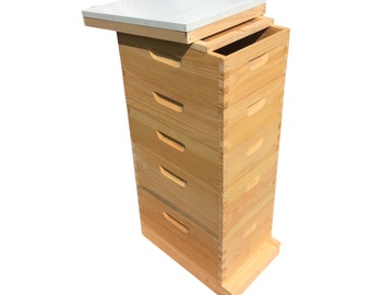 2 Deep & 3 Medium Beekeeping Bee Hive Body Only (Un-Assembled)