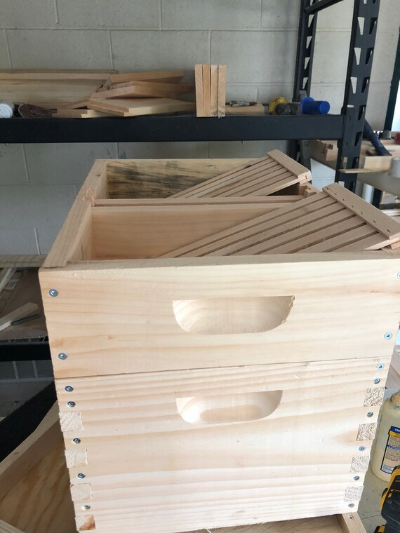 Bee Hive Top Feeder w/floats Assembled Available in 8 & 10 Etsy