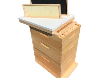 2 Deep 1 Medium Complete Bee Hive kit w/Frames & Foundations (Un-Assembled) Langstroth