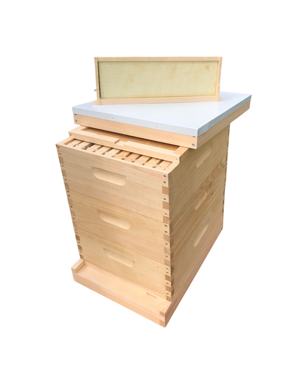 3 Medium 6 5/8 Complete Bee Hive Kit unassembled Langstroth Etsy