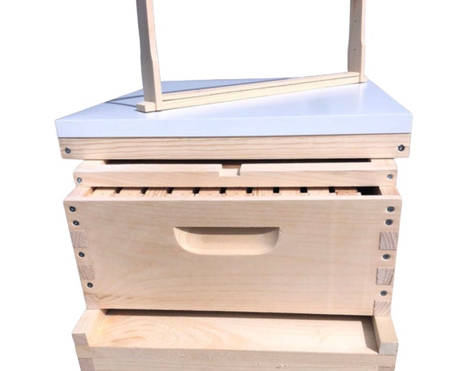 1 Medium (6 5/8) w/Frames Beekeeping Bee Hive kit (Un-Assembled) Langstroth