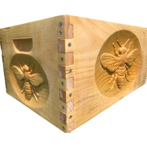 Deep 9 5/8 Bee Hive Body ONLY with 3D Relief #CNC Carving (UN-Assembled) Langstroth