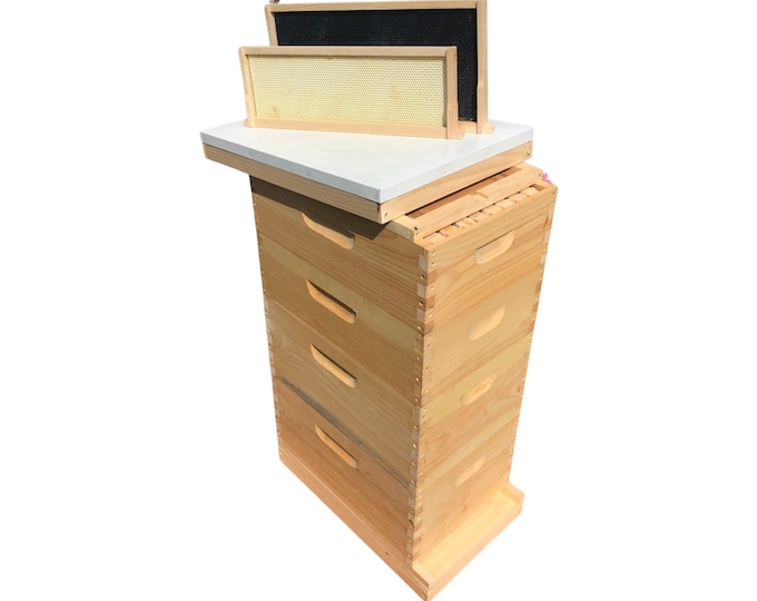 2 Deep 2 Medium Complete Bee Hive kit w/Frames & Foundations (Un-Assembled) Langstroth