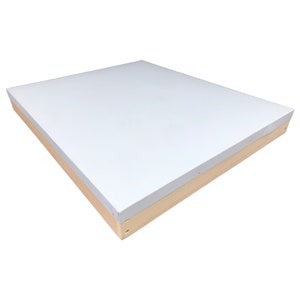 Pu&ograve; includere: Una scatola di alveare in legno bianco con un coperchio bianco. La scatola &egrave; in legno e ha una finitura in legno naturale. Il coperchio &egrave; fatto di un materiale bianco e ha una superficie liscia.