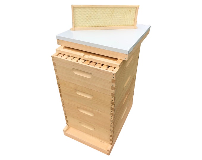 4 medium ( 6 5/8 ) Bee Hive w/Frames & Foundations (Un-Assembled) Langstroth