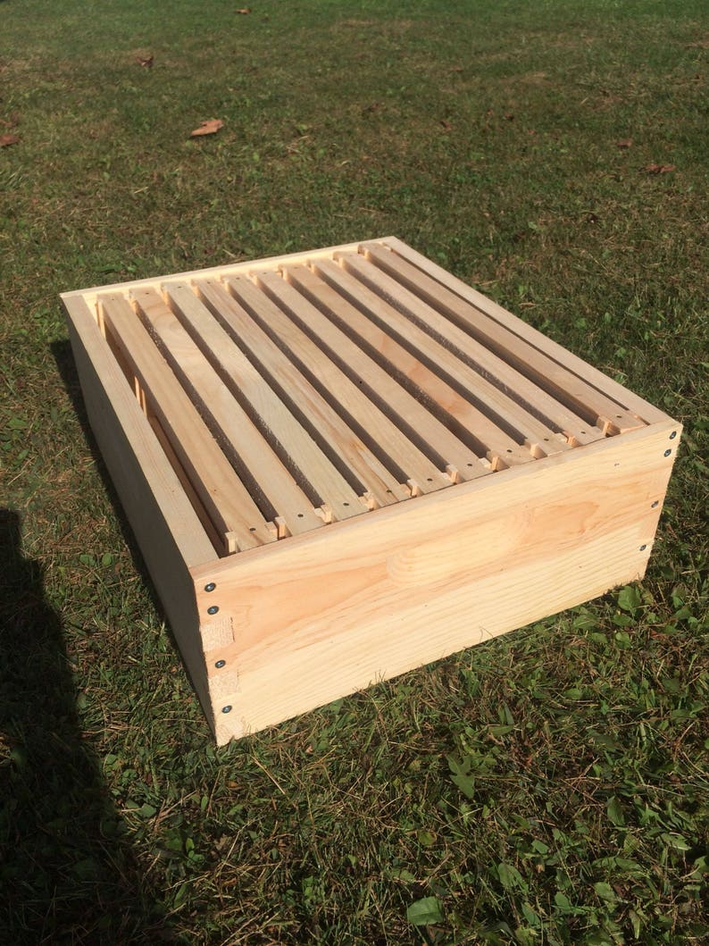 Pu&ograve; includere: Un telaio per alveare in legno con una finitura in legno chiaro. Il telaio &egrave; realizzato con sottili listelli di legno ed &egrave; progettato per contenere favi.