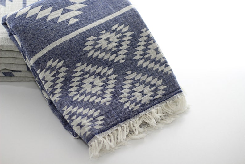 Kilim Aztec Blanket Black Boho Blanket Throw Blanket Etsy