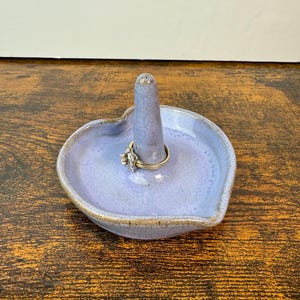Ceramic Ring Holder - Heart - Periwinkle Lavender