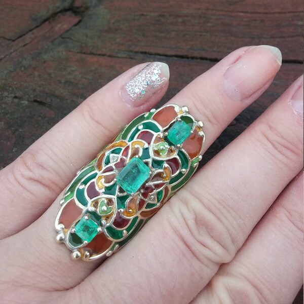 Stained Glass Ring Etsy