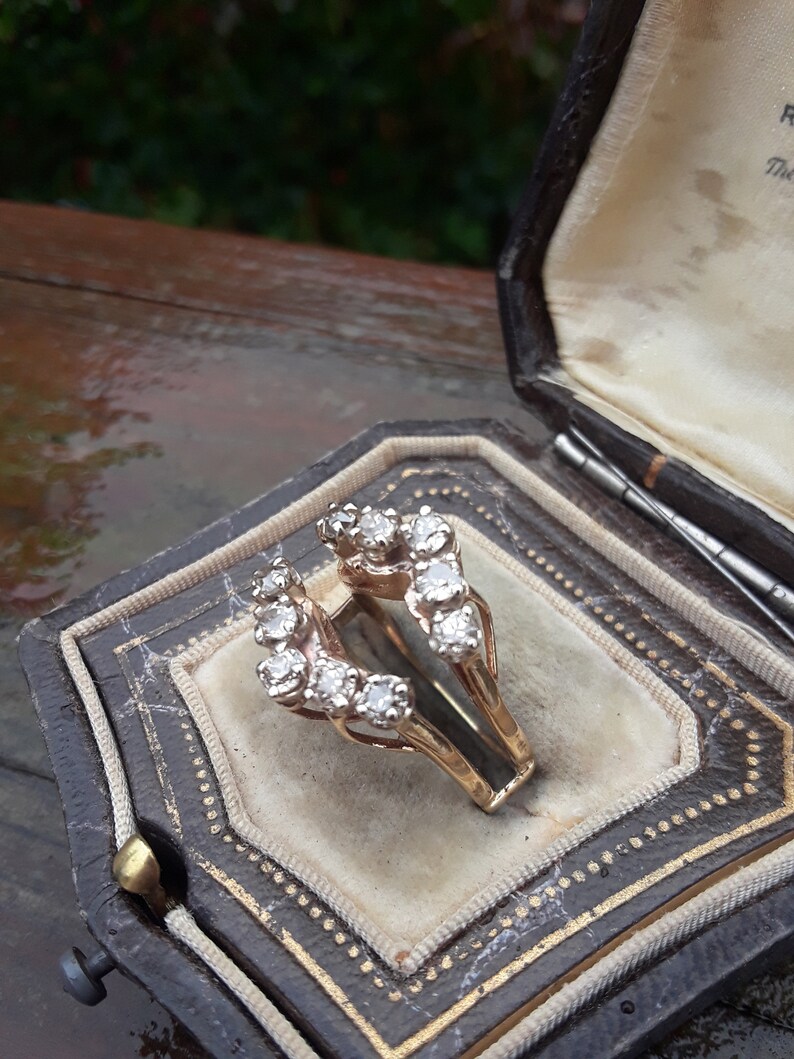 14k Gold Diamond Ring Guard Semi Mount Setting Wedding Engagement Ring