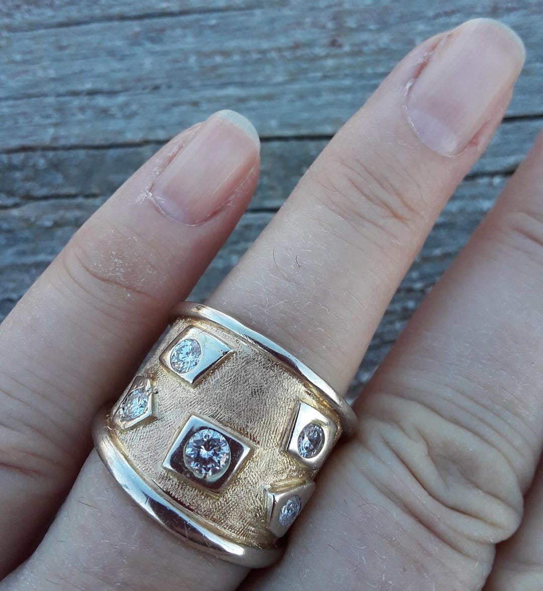 14k Gold 1ct Diamond Men's Unisex Ring Fabulous One of A Kind Custom ...