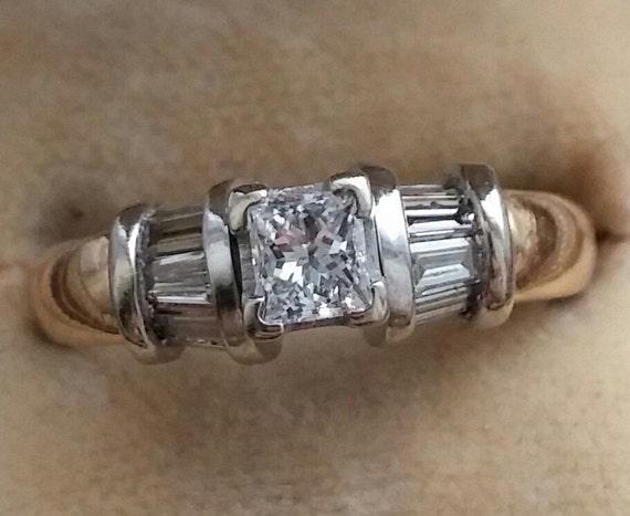 14k Gold 1ct Diamond Wedding Engagement Cocktail … - image 2