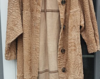 Broadtail Persian Lamb Swakara Reversible Shearling Fur Coat High