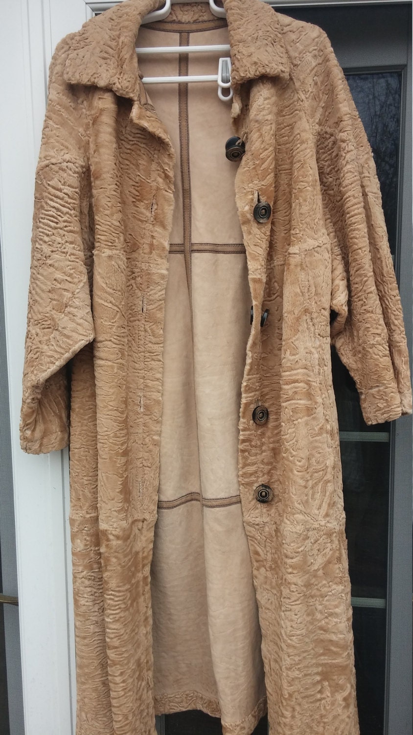 Broadtail Persian Lamb Swakara Reversible Shearling Fur Coat High