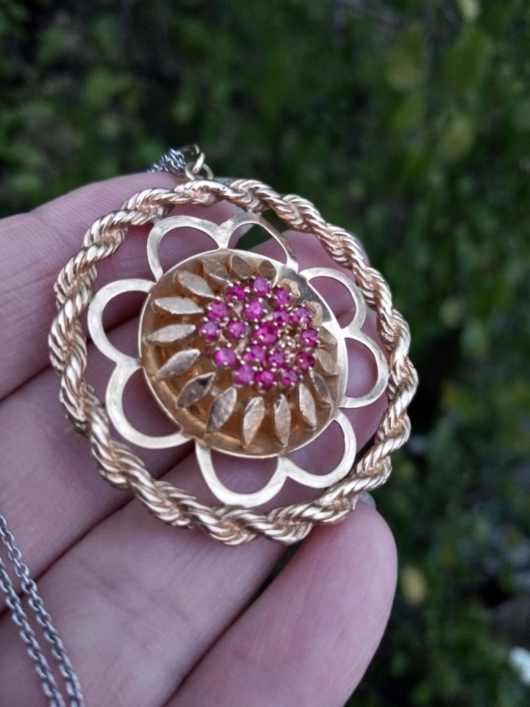 gorgeous ruby pendant. take your style up by adorning... 14k Gold Ruby Huge Pendant 20 Grams Fabulous - Etsy