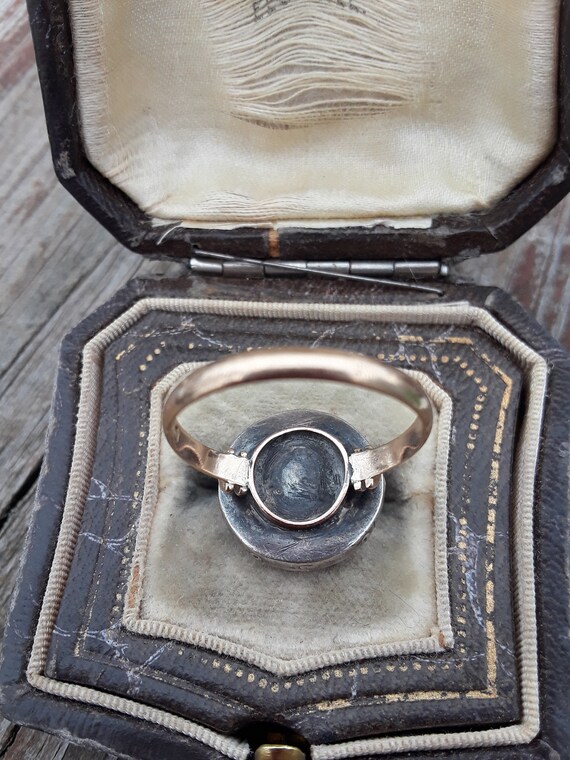 Georgian Silver Gold Chrysoberyl Ring Exclusive O… - image 5