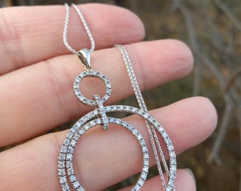 14k Gold Diamond Pendant With Chain Necklace Circle Of Life Beautiful