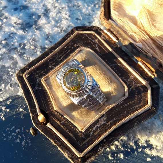 PLATINUM 2.75ct Round Diamond Men's Wedding Ring … - image 2