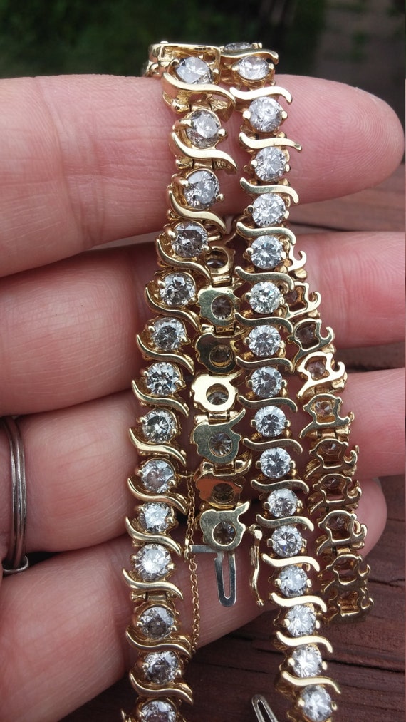 10ct Gold 10ct Diamond Tennis Bracelet Price For O