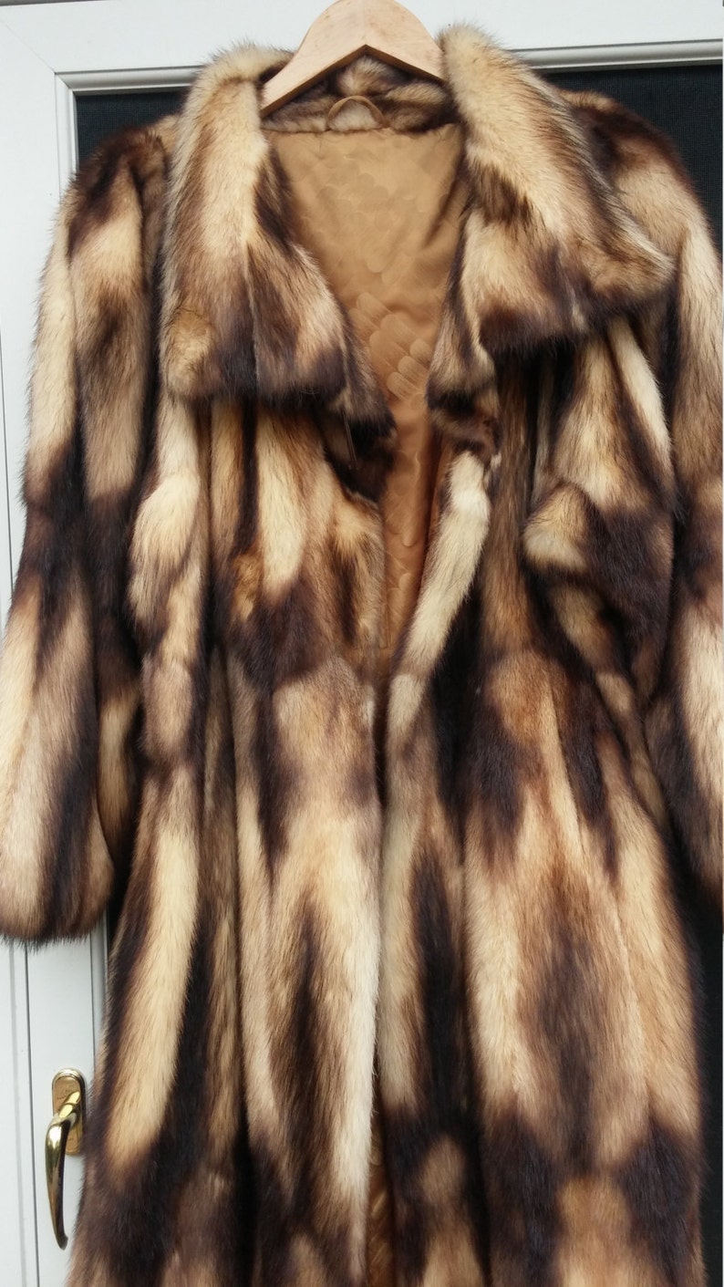 Natural Fitch Fur Coat MXL Fabulous Full Pelts Etsy
