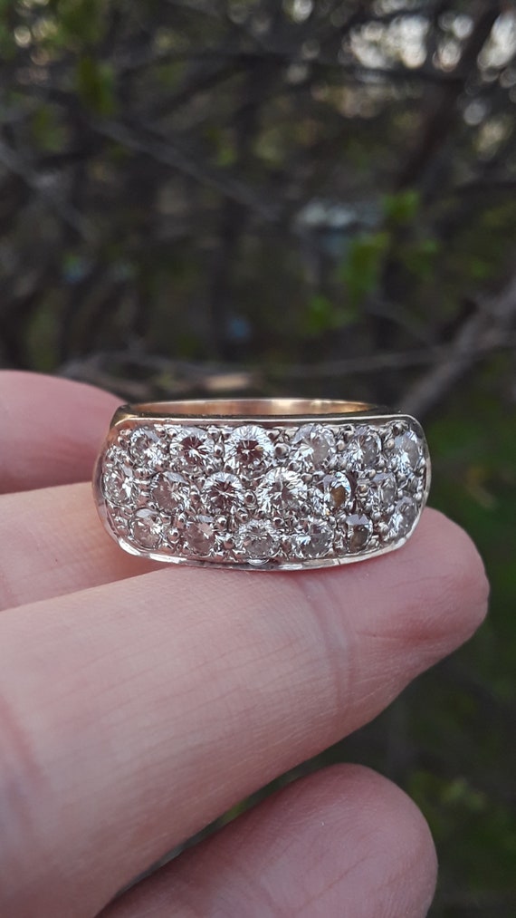 14k Gold 2ct Diamond Wedding Band Ring Men's Wedding … - Gem