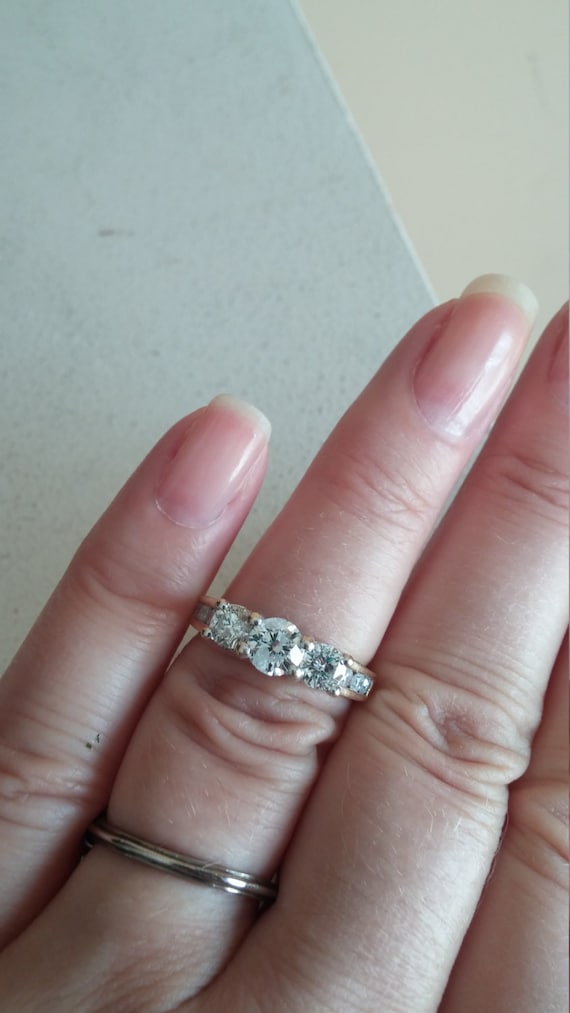 14k Gold 1.5ct Diamond Past Present 