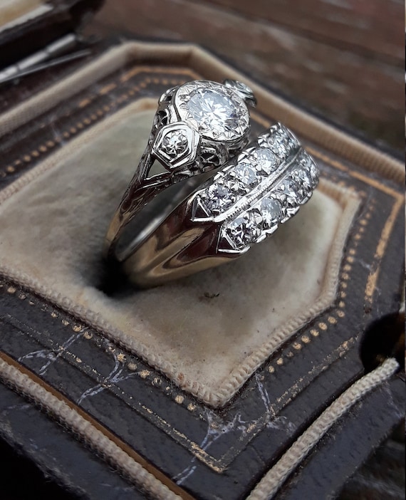 14k 18k Gold Diamond Wedding Set Wedding Engageme… - image 9
