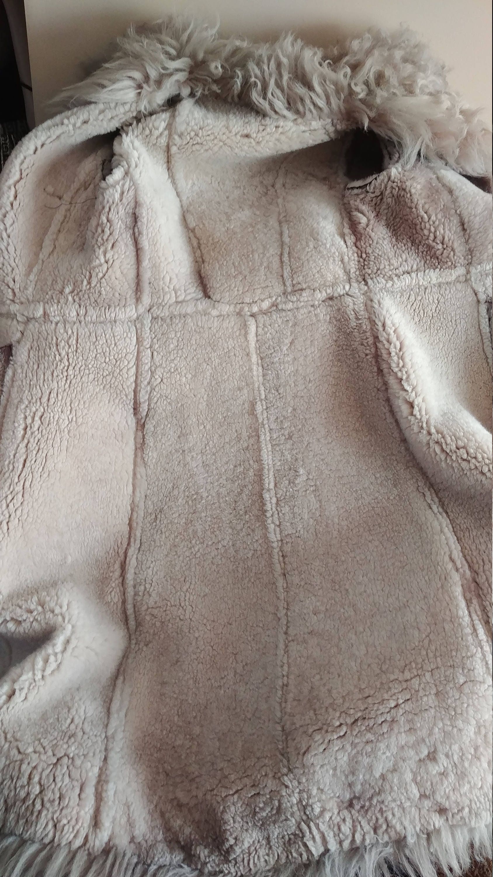 Shearling Lamb Sheep Vintage Coat S - Etsy