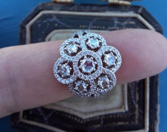 18k Gold 2.85ct Rose Cut Diamond Wedding Engagement Designer Ring Gregg Ruth