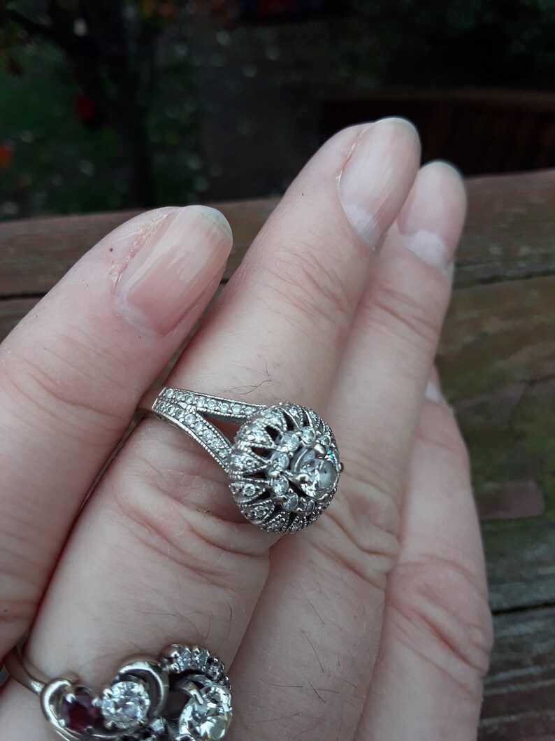 14k Gold Diamond Flower Design Wedding Engagement Ring Price Etsy