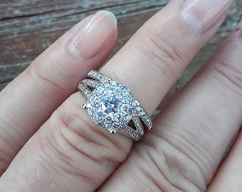 14k Gold Diamond Wedding Set Engagement Wedding Ring