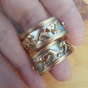 Cartier 18k Gold Panther Hoops Earrings 43 Grams Fabulous