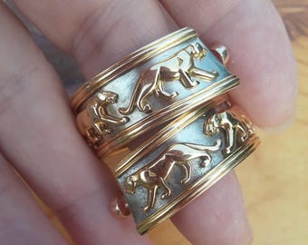 Cartier 18k Gold Panther Hoops Earrings 43 Grams Fabulous