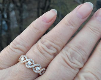 14k Gold Diamond Wedding Ring Cocktail Statement Ring Band Fabulous