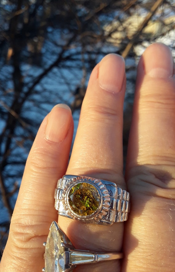 PLATINUM 2.75ct Round Diamond Men's Wedding Ring … - image 7