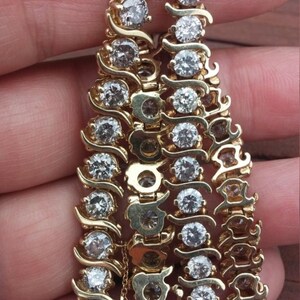 10ct Gold 10ct Diamond Tennis Bracelet Price For One Fabulous image 1