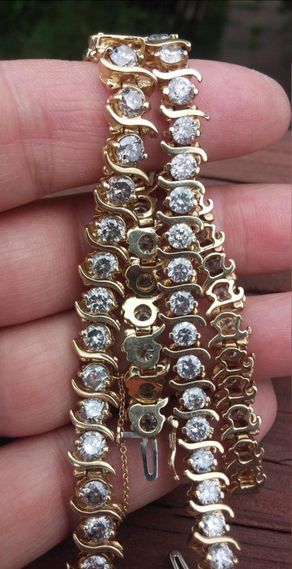 10ct Gold 10ct Diamond Tennis Bracelet Price For One Fabulous