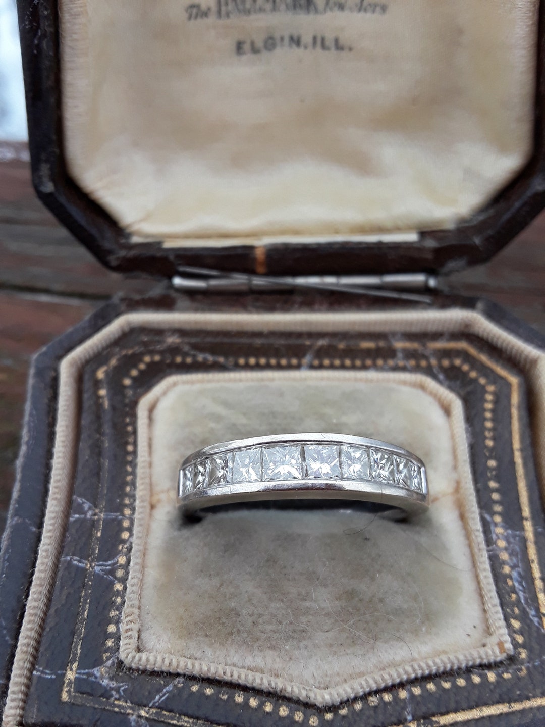 14k Gold Princess Cut Diamond Wedding Ring Band - Etsy