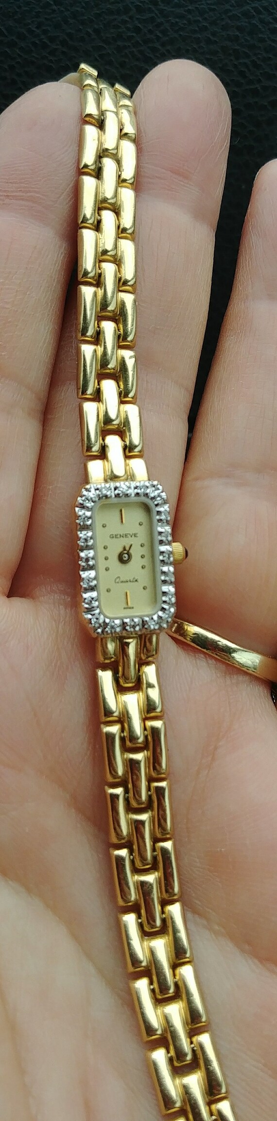 14k Gold Diamond Geneva Swiss Ladies Wrist Watch 16 Grams | Etsy