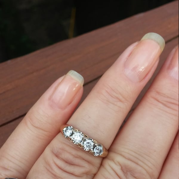 14k Gold Diamond Wedding Engagement Cocktail Ring Band