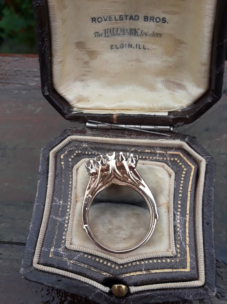 14k Gold Diamond Ring Guard Semi Mount Setting Wedding Engagement Ring