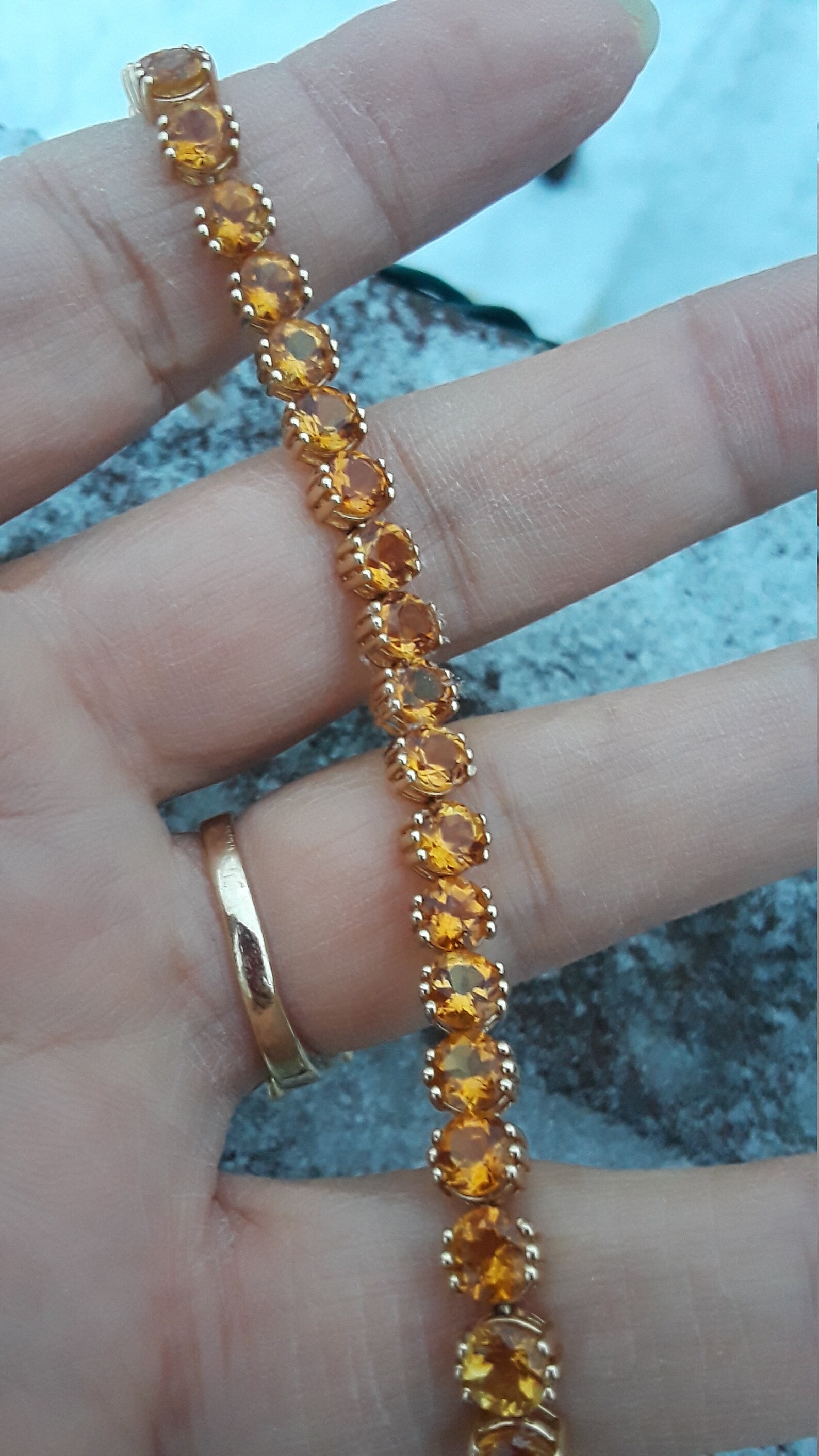 14k Gold Natural Citrine Tennis Bracelet Gorgeous 13 5 Grams Etsy 14k Gold Natural Citrine Tennis Bracelet Gorgeous 13 5 Grams Etsy