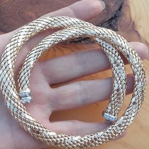 14k Gold Diamond Clasp Necklace Chain Choker Fabulous Exclusive 38 Grams