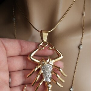 14k Gold 1ct Diamond Scorpion Pendant 56 Grams Unique ONE OF A KIND Video Available image 8