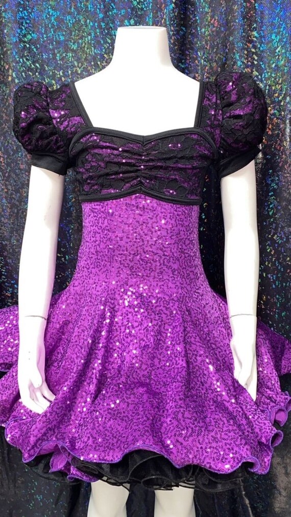 Purple and Black Dress, Competition Dancewear, Tap Dress, Puff Sleeves, Black Lace, Black Petticoat, Girls Size 10 and 14 - Etsy Purple and Black Dress, Competition Dancewear, Tap Dress, Puff Sleeves, Black Lace, Black Petticoat, Girls Size 10 and 14 - Etsy