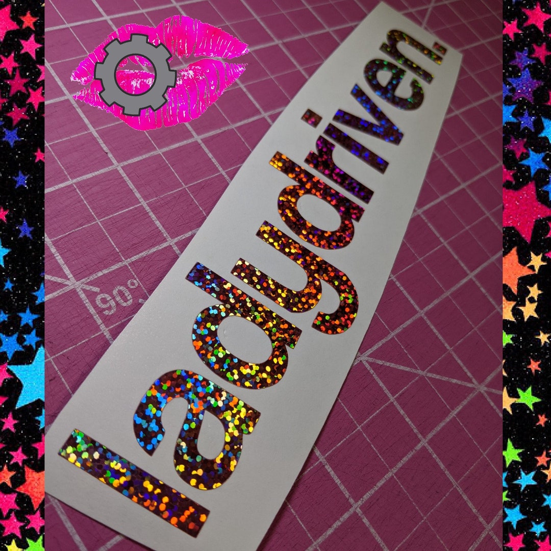 Lady Driven Decal Sticker Jdm Sweetheart Female Car Enthusiast Etsy