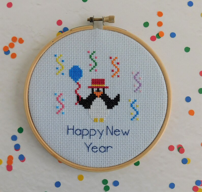 Happy New Year Cross Stitch Pattern Cross Stitch Patterns Cross
