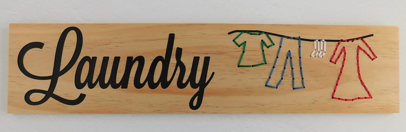 Rustic Wooden Laundry Room Home Decor Sign Farmhouse Laundry image 5
