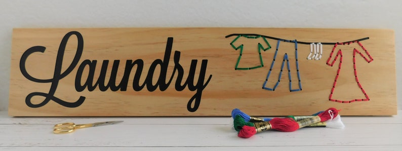 Rustic Wooden Laundry Room Home Decor Sign Farmhouse Laundry image 6