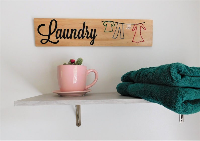 Rustic Wooden Laundry Room Home Decor Sign Farmhouse Laundry image 0